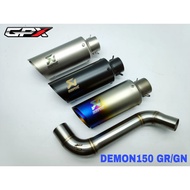 Exhaust GPX DEMON 150GN/GR Slip On Piping Muffler Stainless Steel Akrapovic Short Titanium Black Rai