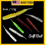 Umpan SP Geli-Geli Soft Plastic Lure 1pcs 6cm/1.3G Umpa Casting Sebarau Haruan Soft Bait Lures