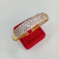 4-Row CZ Diamond Bracelet Plated With 2 Kings And White Gold.