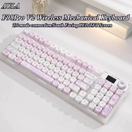 AULA F98Pro V2 Tri Mode 2.4G Wireless Bluetooth Mechanical Keyboard TFT Screen South LED Side Custom