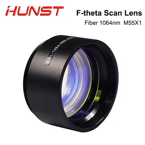 HUNST F-theta Scanning Lens Thread M55 Small Galvo Field Lens for 1064nm Fiber Laser Marking Machine