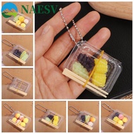 NAESV Simulation Fast Food Box Keychain, Mini Fast Food Box Mini Fast Food Box Keychain, Fashionable