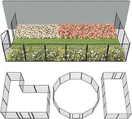 FXW Garden Fence, Decorative Dog Fence Outdoor for The Yard – Heavy Duty Metal Animal Barrier for Do