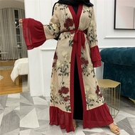 Ramadan Baju raya Embroidery abaya Cardigan Muslim Cheap Islam Muslimah Fashion women wear dress