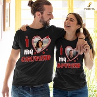 Personalized Tshirt Cotton I Love My Girlfriend Shirt With Custom Photo I Heart My Girlfriend Shirt 