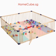 Foldable Playpen Indoor Baby Playpen Baby Crawling And Walking Protection Fence Solid Wood Safety Pl