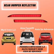 PERODUA MYVI ALZA AXIA SE ADVANCED REAR BUMPER REFLECTOR 100% NEW HIGH QUALITY