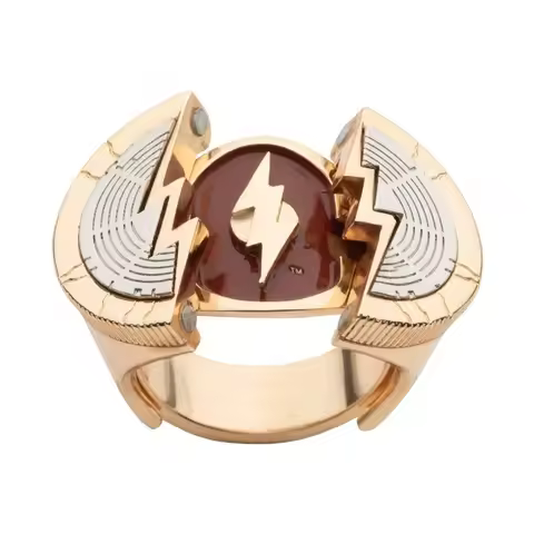 New DC The Flash Barry Allen Movie Character Peripherals Personality Rings Creative Vintage Cool Boy