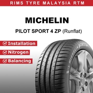 245/40R20 - Michelin Pilot Sport 4 ZP runflat - 20 inch Tyre Tire Tayar (Promo21) 245 40 20 PS4 ZP ( Free Installation )