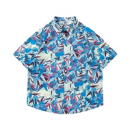 [Summer Limited Time Special Offer] Trendy Floral Short-Sleeved Shirt Men INS Retro Summer Loose Haw