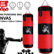 Cheapest Boxing Canvas Punching Bag MMA GYM Fitness Sanda Muay Thai Kicking Sandbag 60CM 80CM 100CM 