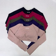Cross-Border DFYNE Hot-Selling Seamless Yoga Long-Sleeved Short Top Hollow Back Beautiful Back Yoga 