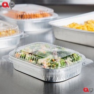 Aluminum Tray 4363-P with lid, 5 pcs / 11 x 16 x 3 400ml