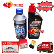(M005) Y15ZR / LC135 ENGINE OIL + COOLANT + OIL FILTER VALUE COMBO CASTROL IKK "TK2"