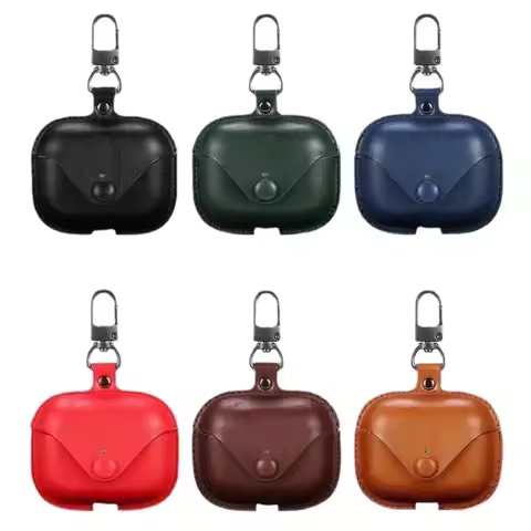 For Airpods 4 Case Leather Business Earphone Case Headset Shell Headphone Cover For Apple Air Pod 3 