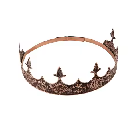 Elegant Bar Mitzvah King Crown Hair Hoop Western Prince Crowns Headband Cosplay Pros Round Tiaras Ha