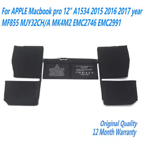 NEW A1534 Laptop Battery For APPLE Macbook pro 12" A1534 2015 2016 2017 year MF855 MJY32CH/A MK4M2 E