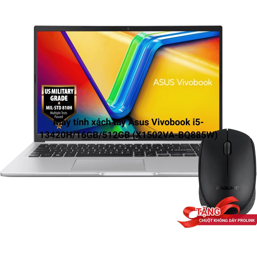 Máy tính xách tay Asus Vivobook i5-13420H/16GB/512GB (X1502VA-BQ885W)