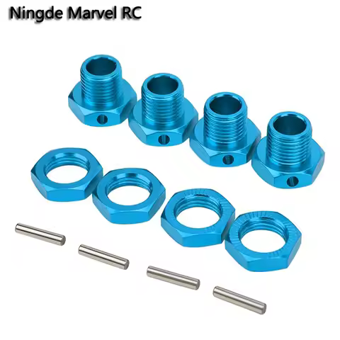 4 PCS Wheel Hex Screws Aluminum Wheel Hex Coupler 17mm Upgrade Accessories Parts Kit for HSP 1/8 RC 