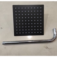 Wall Shower Box 8 inch black stainless steel box