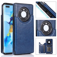 Ốp Cho Huawei Mate 20 30 40 Pro Lite P30 P40 Bao Da Dạng Ví Gập Có Ngăn Đựng Thẻ