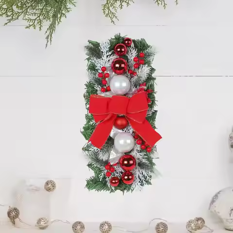 Christmas Stair Swag, Door Stair Garland, Stairway Swag Christmas Wreath for Garden