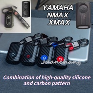 [XMAX 300 ]NEW Yamaha Xmax 300 2021 Nmax / 2022/2020  Aerox S Xmax x 250 125 309 300 400 NVX155 Sniper TPU Remote Car Key Cover Case carbon fiber Key Case Auto Accessories