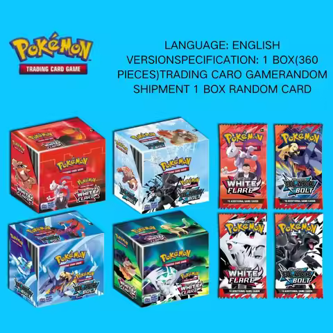 360Pcs Pokemon English Tcg: Hidden Fates Evolutions Booster Collectible Trading Card Game Children