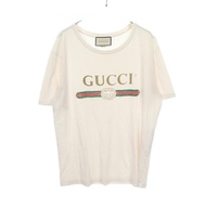 【二手】Gucci GUCCI 剪裁縫製 GUCCI 標誌水洗做舊效果 440103 純棉男士T卹 二手 B