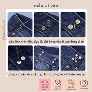 Pants back adjustment button, pants back hook, wide pants clasp [screw TYPE]