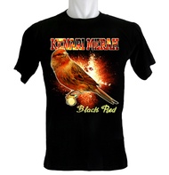 Kaos Burung Kenari Merah Black Red