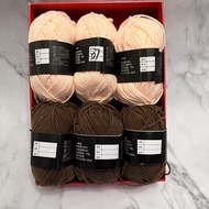 500g 10pcs/Lot Soft Selected Dyed 4ply Knitting Yarn Milk Cotton Yarn Set for Crochet Wowen Bags Swe