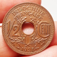 Indochine coin 1/2 cent year 1938