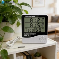 DIGIFOUNDER High Accuracy LCD Digital Thermometer Hygrometer Multifunction Electronic Clock Indoor O