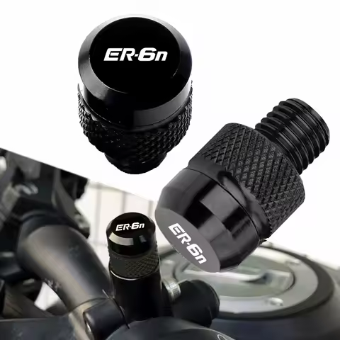 For Kawasaki ER-6N ER6N ER 6N Motorcycle M10*1.25 Aluminum Screws Bolts Mirror Hole Plugs Cap