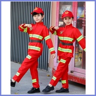 ✙ ✺ ✼ 【Ice Bear 】Fireman Costume for Kids Birthday Theme Suit for Boy Girl Career Day Guidance Cost