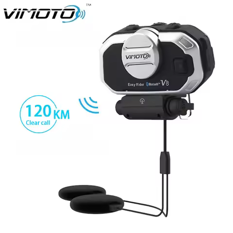 Vimoto V8 Motorcycle Helmet Headset Bluetooth Stereo Intercom Call Wireless Communication Interphone