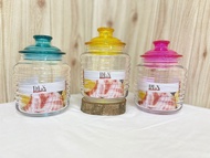 Toples DLX NURI PLASTIC LID 1100 ML Toples Kaca Tutup Pelastik