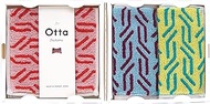 Tanaka Sangyo Imabari Towel Handkerchief Otta Half Towel Handkerchief Gift Set of 3 with Same Patter