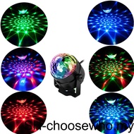 Sound Activated Rotating Disco Ball DJ Party Lights 3W 3 LED RGB LED Stage