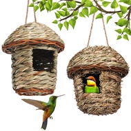 Straw Bird House Creative Handmade Bird Cage Garden Decoration Bird House Pastoral Style Ecological 