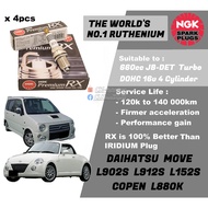 NGK Premium RX Spark Plug - Daihatsu Move Copen Kancil L5 L9 JBDET 660cc 4 piston 16v Turbo L902S L9