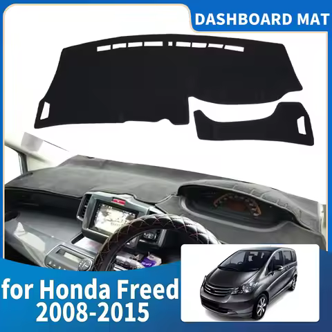 fit for Honda Freed GB3 GB4 GP3 2008-2015 RHD Car Dashmat Dashboard Cover Pad Protective Carpet Acce