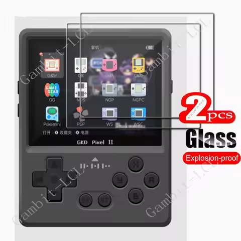 2PCS FOR Gkd Pixel 2 Handheld Game Console 2.4Inch Tempered Glass ON GkdPixel2 Pixel2 9H HD Screen P