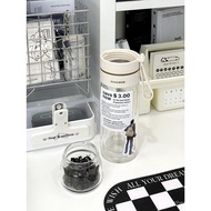 Tea Water Separation Cup Glass Tea Brewing Double Layer Portable Filter Tea Brewing Cup Office Cup W