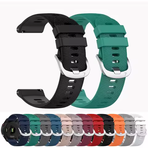 22mm Silicone Strap For Garmin Venu 3/2/4 45mm Band Forerunner 265 255 Music Bracelet For Garmin Viv