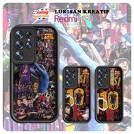 HP Redmi soccer casing Barcelona mechanism badge premium TPU Collage Drop-resistant Silicon texture 