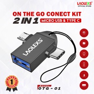 Otg 2in1 OTG-01 CONVERTER USB 3.0 TO MICRO AND TYPE-C LOG-ON LAOLEXS