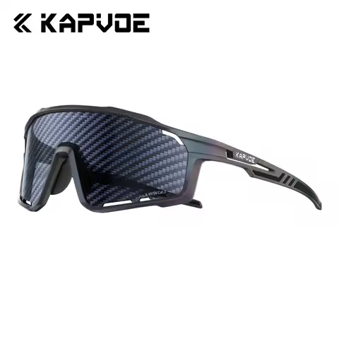 KAPVOE Photochromic Cycling Glasses Outdoor Sports Bicycle Windproof Goggles Hiking Eyewear Wilderne