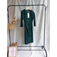 HIJAU WOMAN DRESS - green DRESS - NEW - emerald green dress. YUMINGER bottle green Dress